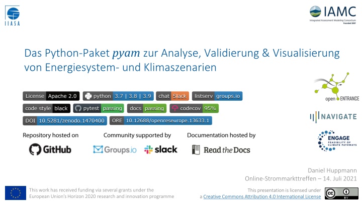 das python paket pyam zur analyse validierung n.w