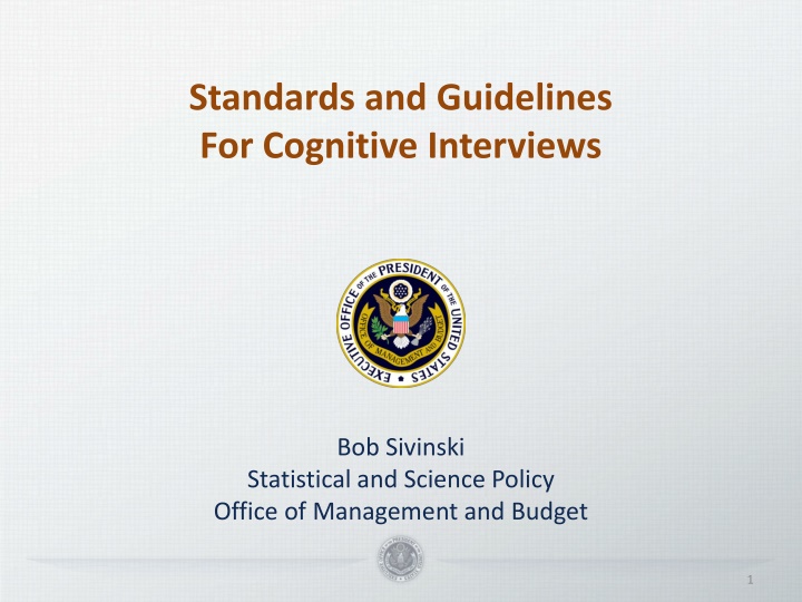 standards and guidelines for cognitive interviews n.w