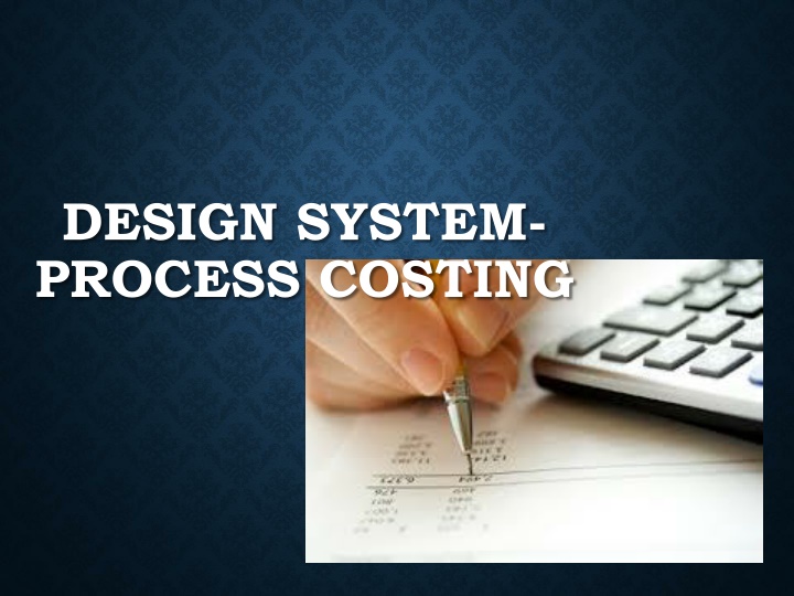 design system process costing n.w