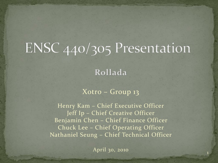 ensc 440 305 presentation n.w