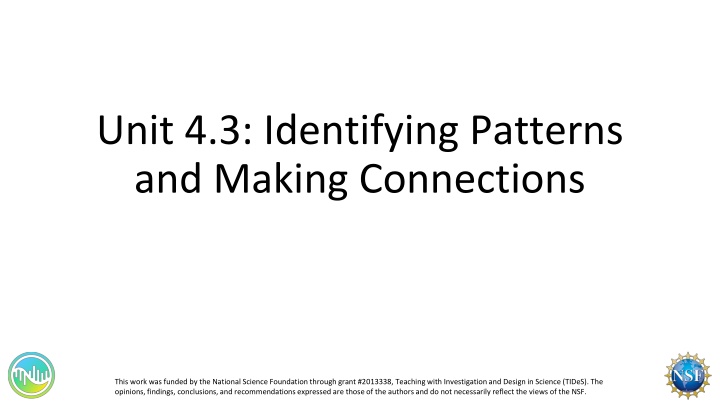 unit 4 3 identifying patterns and making n.w