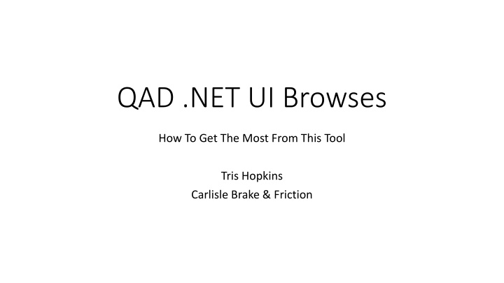 qad net ui browses n.w