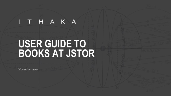 User Guide to Books at JSTOR - Scholarly Platform Integration