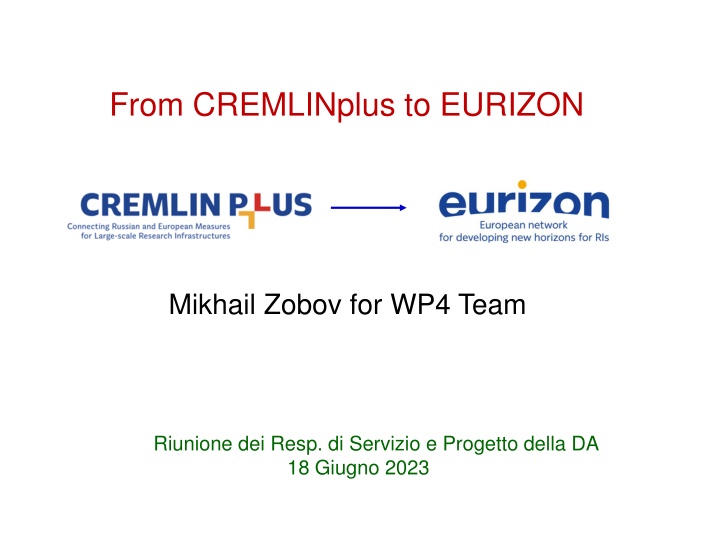 EURIZON Project Progress and Deliverables Overview