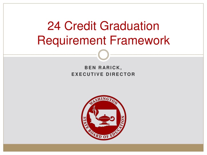 24 credit graduation requirement framework n.w