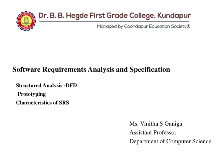 software requirements analysis and specification n.w