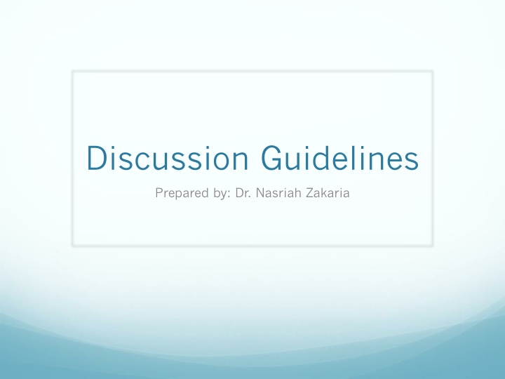 discussion guidelines n.w