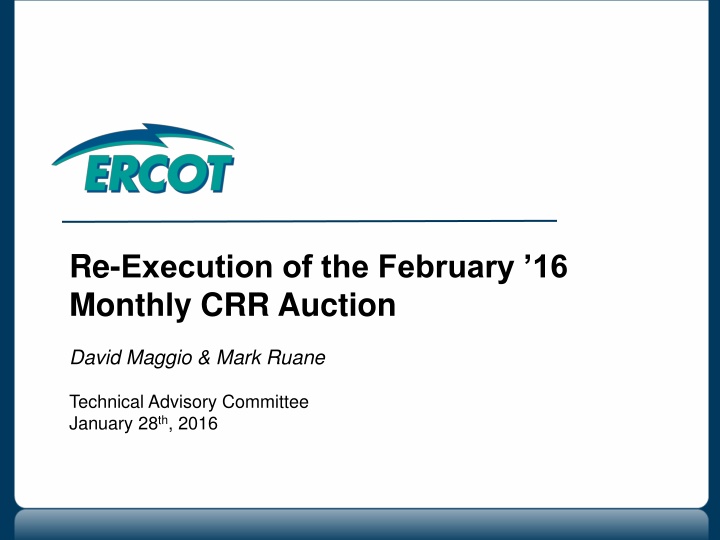 re execution of the february 16 monthly n.w