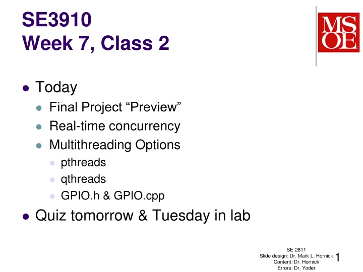 se3910 week 7 class 2 n.w