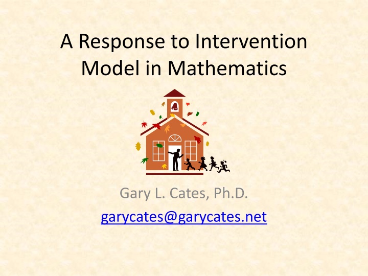 a response to intervention model in mathematics n.w