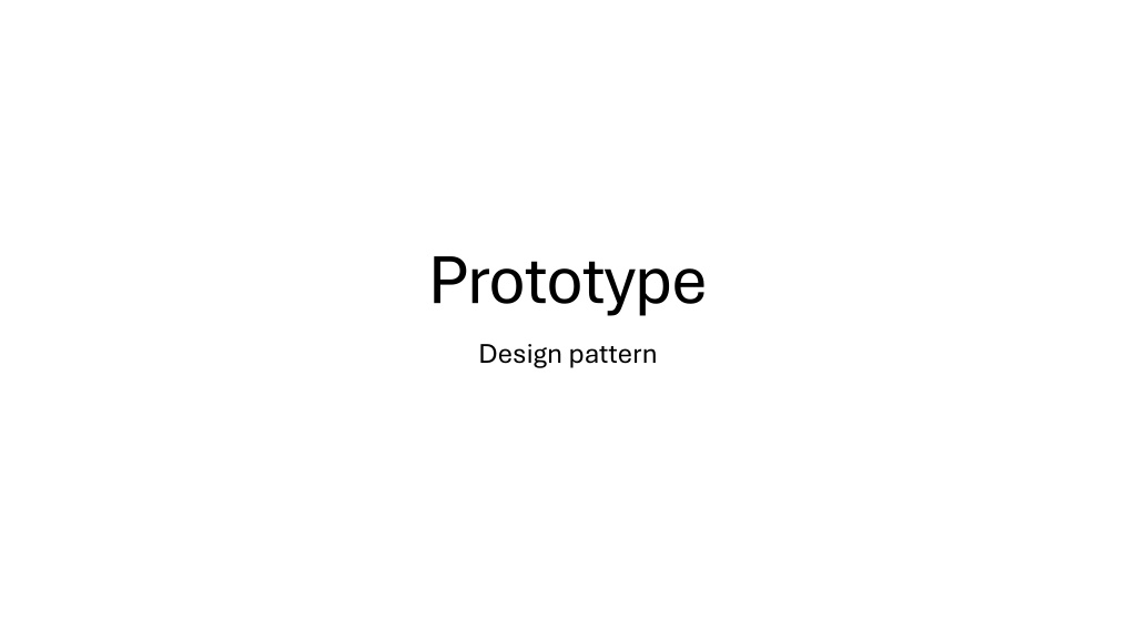 prototype design pattern n.w