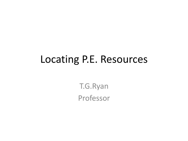 locating p e resources n.w