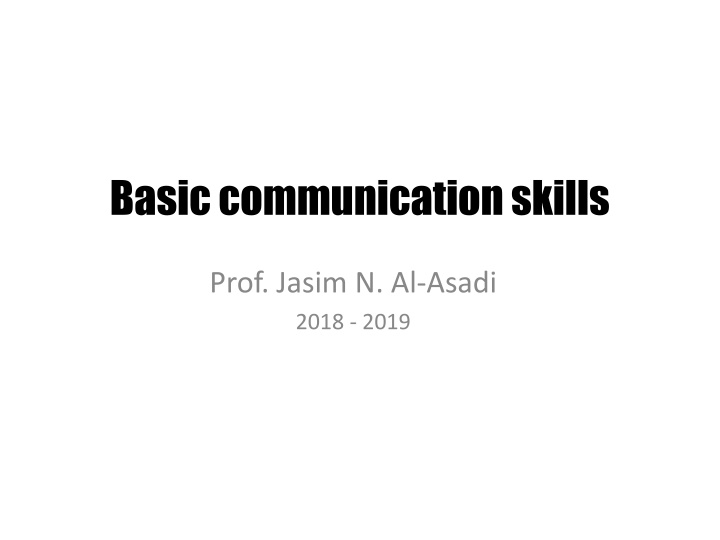 basic communication skills n.w