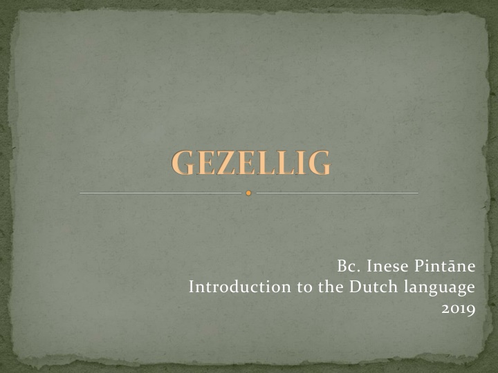 gezellig n.w