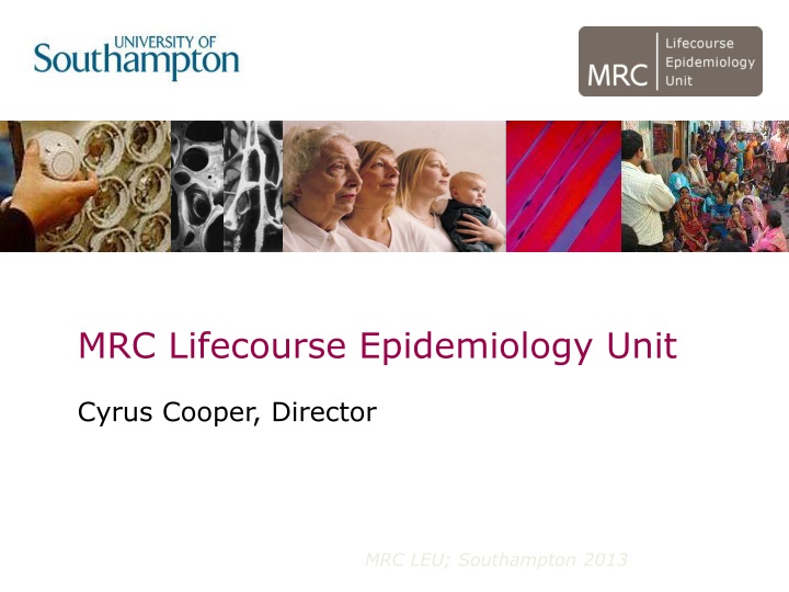 mrc lifecourse epidemiology unit n.w