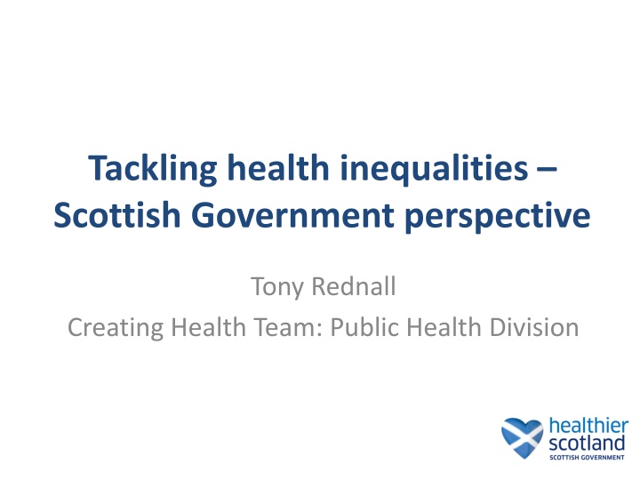 tackling health inequalities scottish government n.w