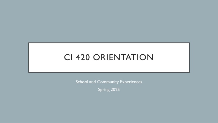 ci 420 orientation n.w