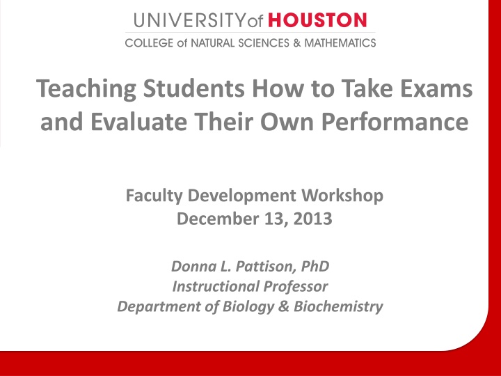 teaching students how to take exams and evaluate n.w