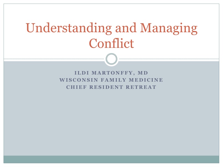 understanding and managing conflict n.w