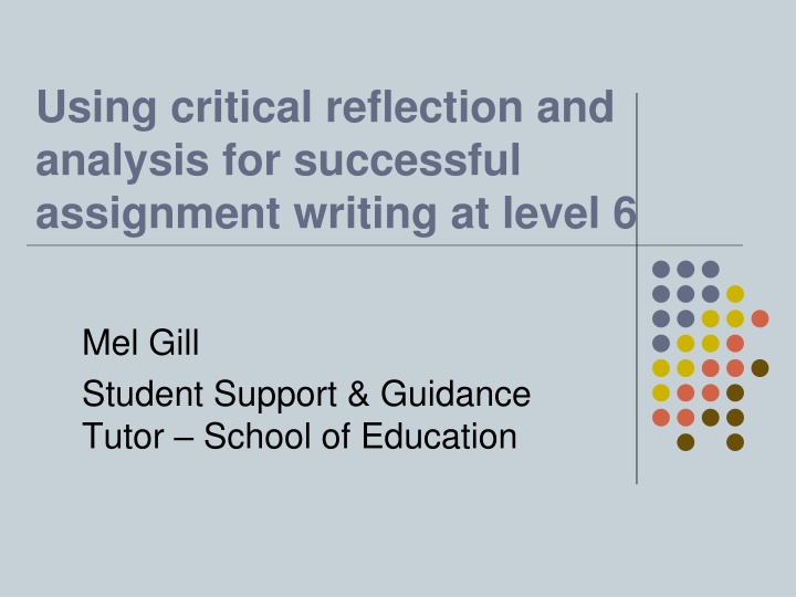 using critical reflection and analysis n.w