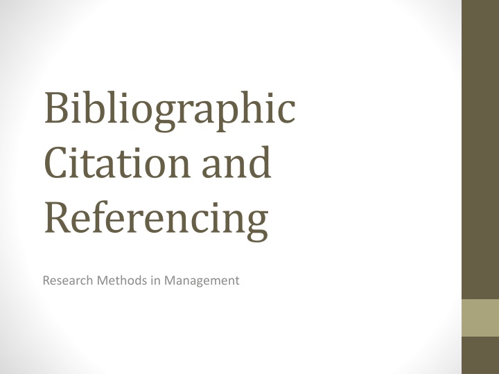 bibliographic citation and referencing n.w