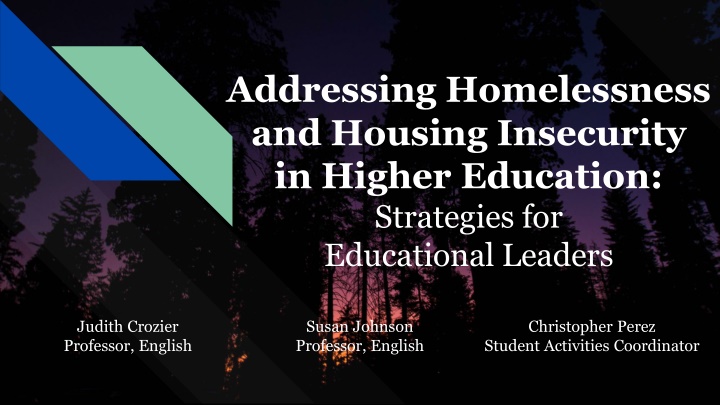 addressing homelessness and housing insecurity n.w
