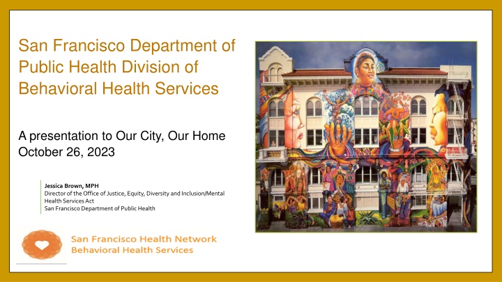 San Francisco Behavioral Health Services Overview