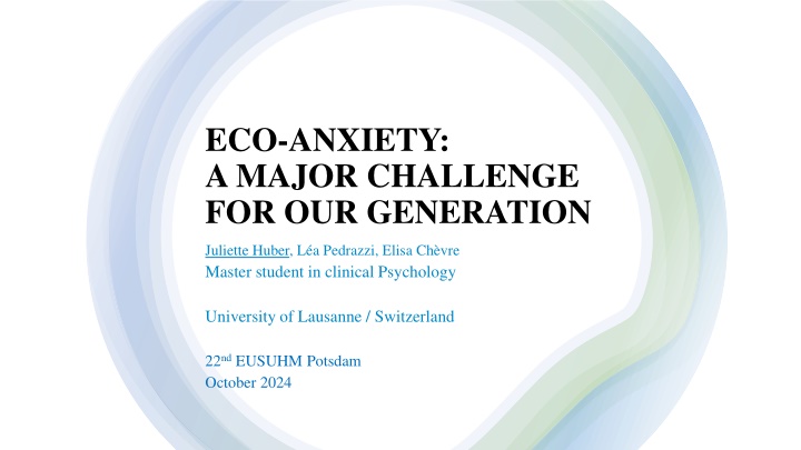 Eco-Anxiety: A Major Challenge for Our Generation