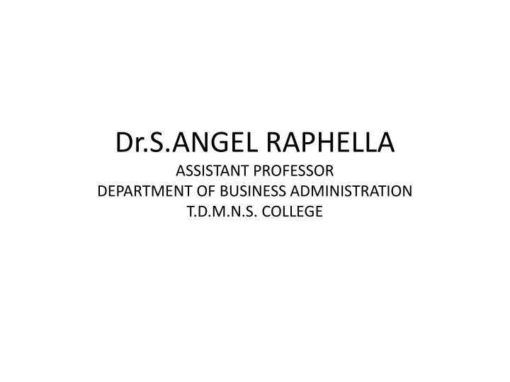dr s angel raphella assistant professor n.w
