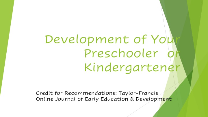 development of your preschooler or kindergartener n.w