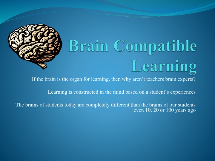 if the brain is the organ for learning then n.w