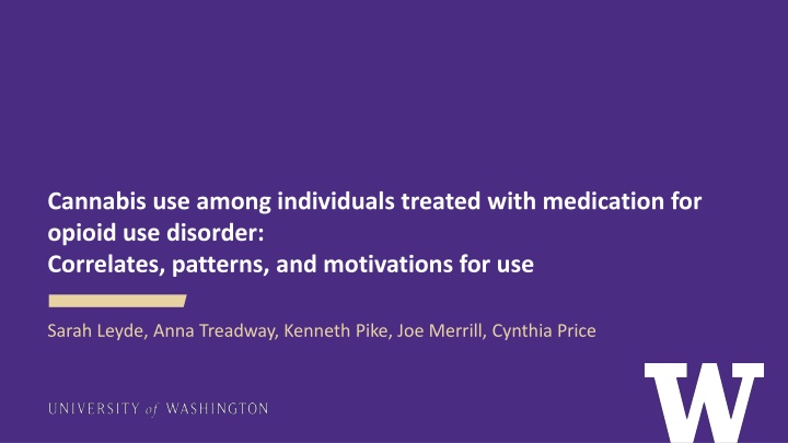cannabis use among individuals treated with n.w