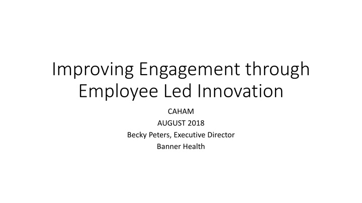 improving engagement through employee n.w