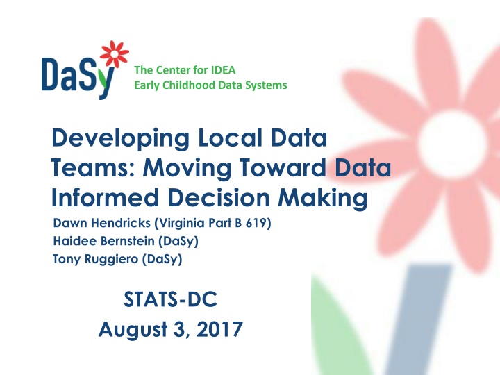 Developing Local Data Teams for Informed Decision Making