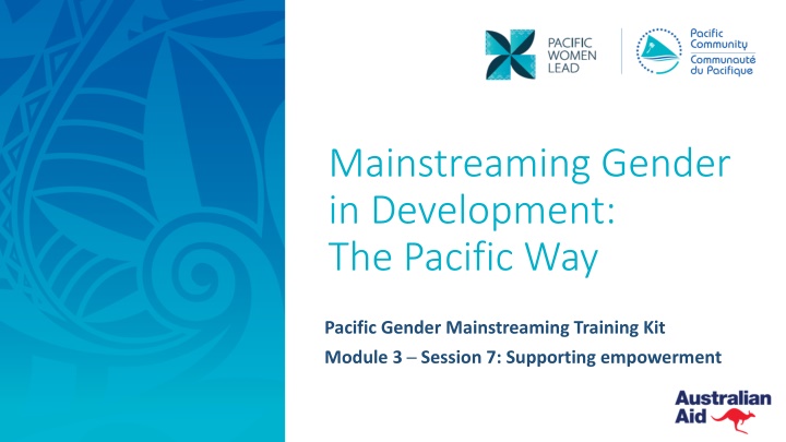mainstreaming gender in development the pacific n.w