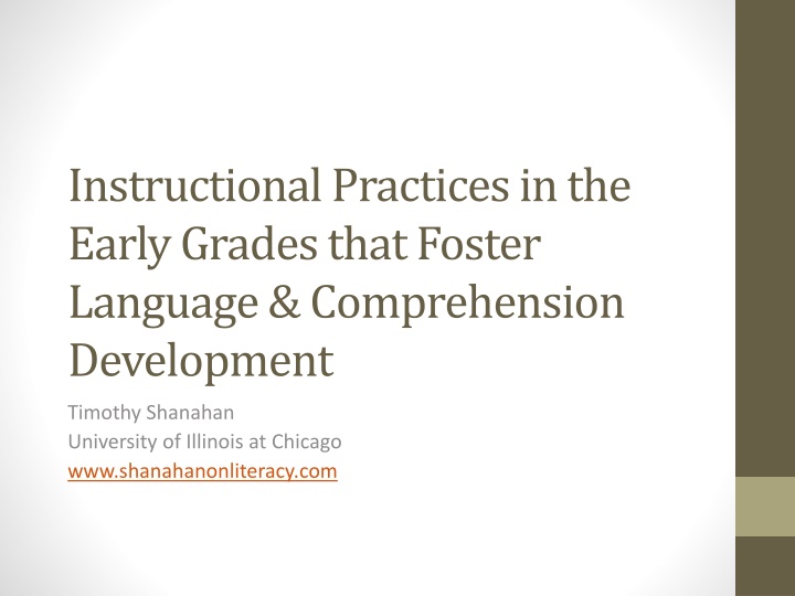 Early Grades Language Development Practices