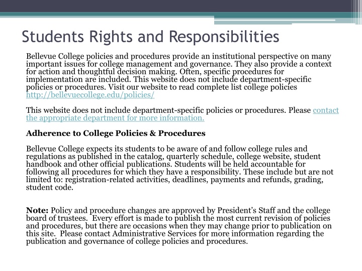 students rights and responsibilities n.w