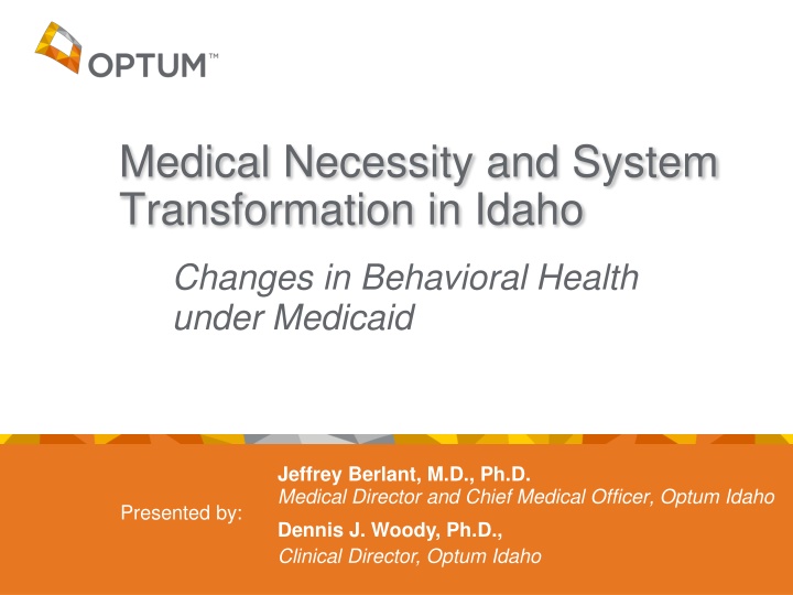 medical necessity and system transformation n.w