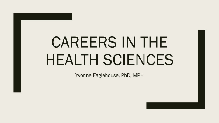 careers in the health sciences n.w