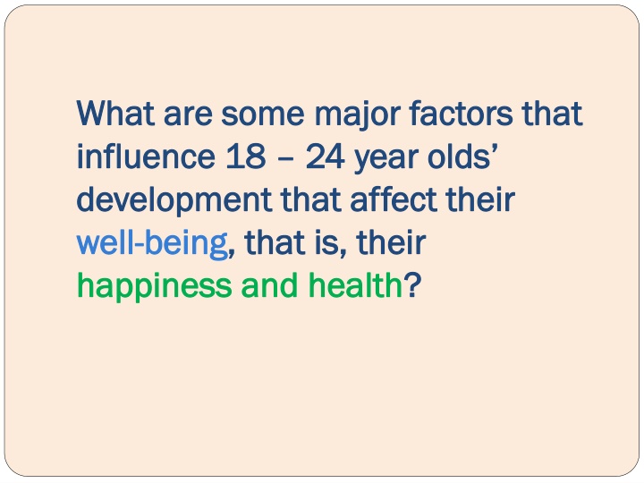 what are some major factors that what are some n.w