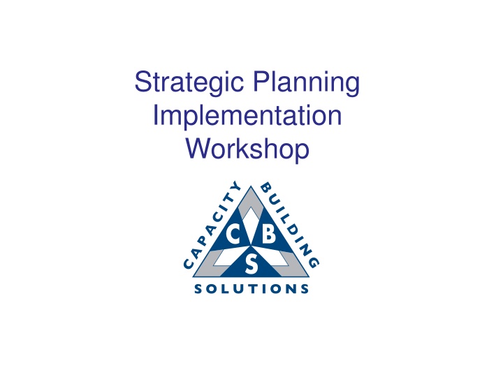 strategic planning implementation workshop n.w