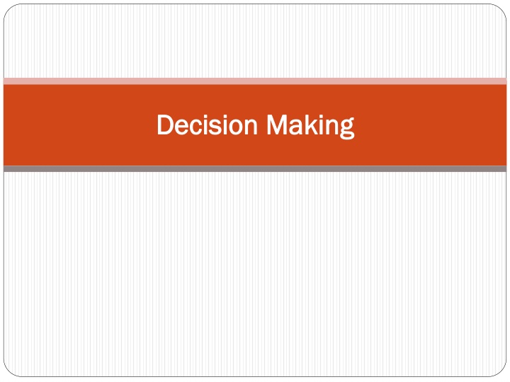 Importance of Decision Making in Managerial Activities