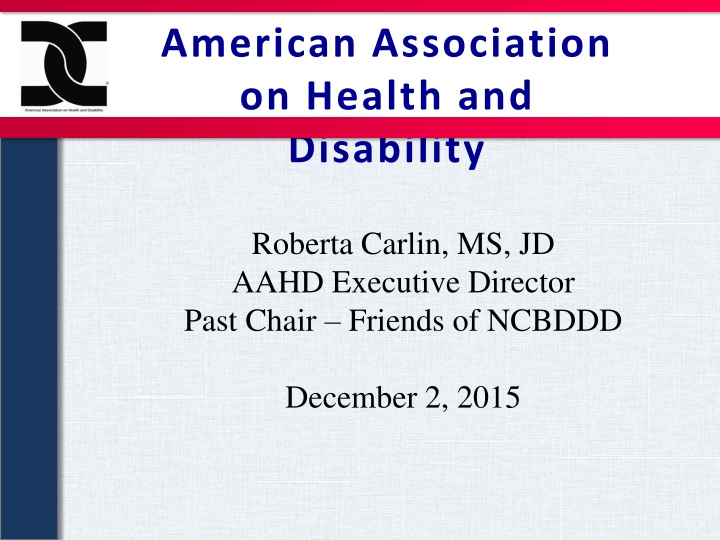 american association on health and disability n.w