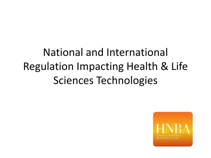national and international regulation impacting n.w