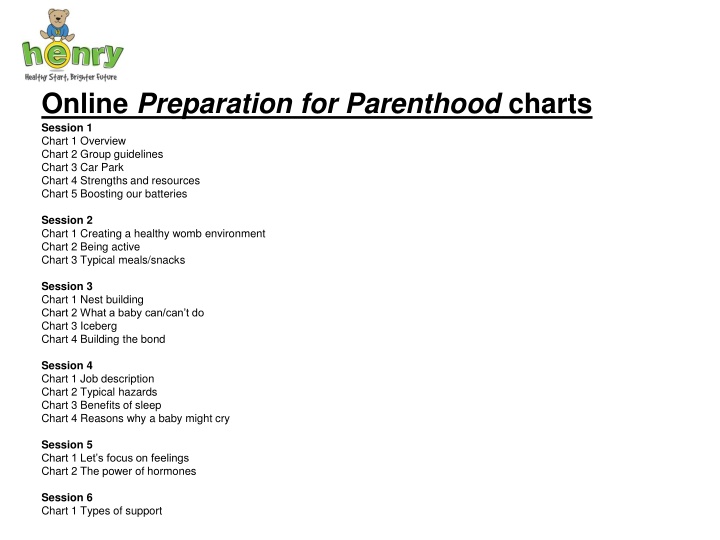 online preparation for parenthood charts n.w