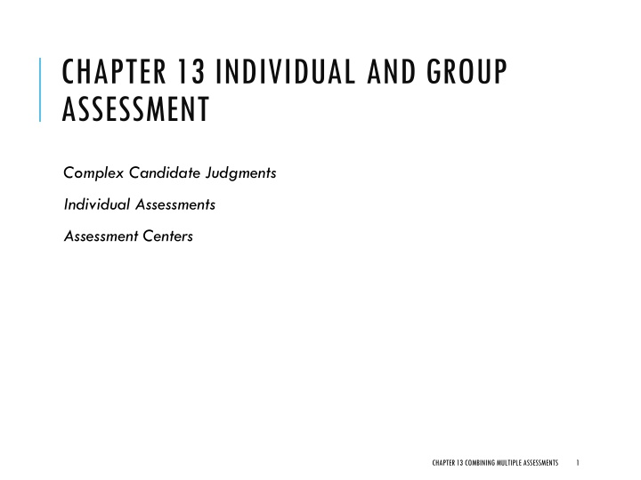 chapter 13 individual and group assessment n.w