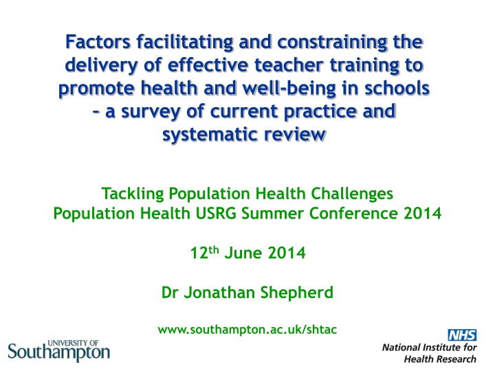 factors facilitating and constraining n.w