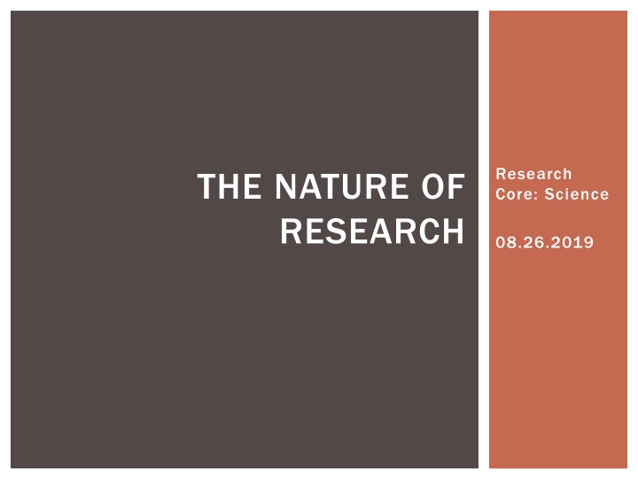 research core science n.w