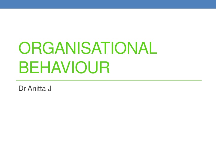 organisational behaviour n.w