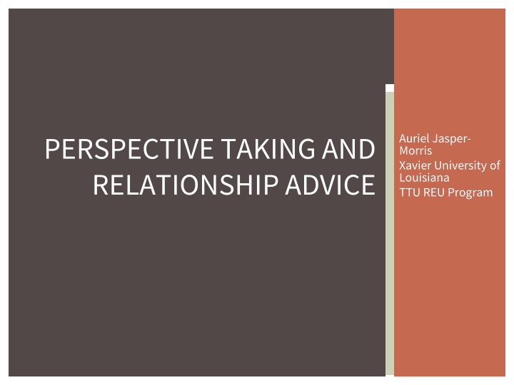 perspective taking and relationship advice n.w